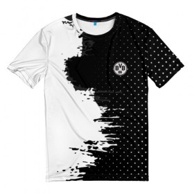 Мужская футболка 3D с принтом Borussia uniform black 2018 в Кировске, 100% полиэфир | прямой крой, круглый вырез горловины, длина до линии бедер | football | soccer | боруссия