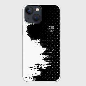 Чехол для iPhone 13 mini с принтом Barcelona uniform black 2018 в Кировске,  |  | football | soccer | барселона