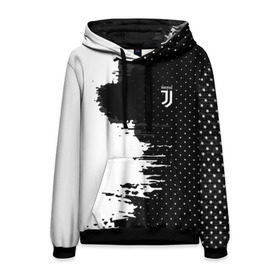 Мужская толстовка 3D с принтом Juventus uniform black 2018 в Кировске, 100% полиэстер | двухслойный капюшон со шнурком для регулировки, мягкие манжеты на рукавах и по низу толстовки, спереди карман-кенгуру с мягким внутренним слоем. | Тематика изображения на принте: football | soccer | ювентус