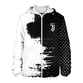 Мужская куртка 3D с принтом Juventus uniform black 2018 в Кировске, ткань верха — 100% полиэстер, подклад — флис | прямой крой, подол и капюшон оформлены резинкой с фиксаторами, два кармана без застежек по бокам, один большой потайной карман на груди. Карман на груди застегивается на липучку | Тематика изображения на принте: football | soccer | ювентус