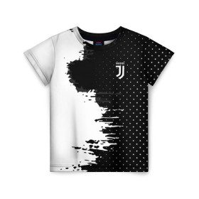 Детская футболка 3D с принтом Juventus uniform black 2018 в Кировске, 100% гипоаллергенный полиэфир | прямой крой, круглый вырез горловины, длина до линии бедер, чуть спущенное плечо, ткань немного тянется | football | soccer | ювентус