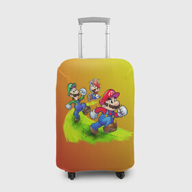 Чехол для чемодана 3D с принтом Super Mario в Кировске, 86% полиэфир, 14% спандекс | двустороннее нанесение принта, прорези для ручек и колес | nintendo | марио | нинтендо