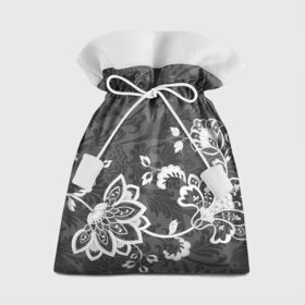 Подарочный 3D мешок с принтом Кружевной узор в Кировске, 100% полиэстер | Размер: 29*39 см | Тематика изображения на принте: flowers | pattern | арт | винтаж | кружева | орнамент | текстура | узор | цветы | черно белый