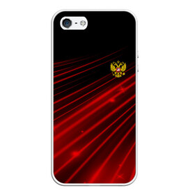 Чехол для iPhone 5/5S матовый с принтом Russia Sport 2018 uniform в Кировске, Силикон | Область печати: задняя сторона чехла, без боковых панелей | abstraction | grunge | russia | sport | абстракция | герб | краска | русский | символика рф | спорт | спортивный | триколор | униформа | форма | я русский