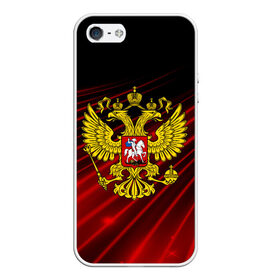 Чехол для iPhone 5/5S матовый с принтом Russia abstract collection RED в Кировске, Силикон | Область печати: задняя сторона чехла, без боковых панелей | abstraction | grunge | russia | sport | абстракция | герб | краска | русский | символика рф | спорт | спортивный | триколор | униформа | форма | я русский