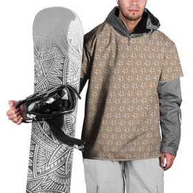 Накидка на куртку 3D с принтом Лисы узор в Кировске, 100% полиэстер |  | лисички | лисы | паттерн | текстура | узор