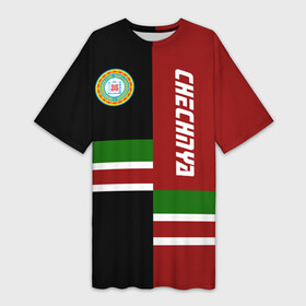 Платье-футболка 3D с принтом CHECHNYA (Чечня) в Кировске,  |  | chechnya | грозный | кавказ | кавказец | кадыров | республика | северный | флаг | чех | чечен | чеченец | чеченка | чеченская | чечня