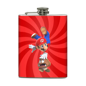 Фляга с принтом Super Mario в Кировске, металлический корпус | емкость 0,22 л, размер 125 х 94 мм. Виниловая наклейка запечатывается полностью | nintendo | марио | нинтендо