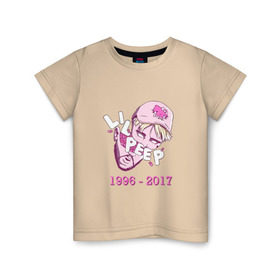 Детская футболка хлопок с принтом LiL PEEP в Кировске, 100% хлопок | круглый вырез горловины, полуприлегающий силуэт, длина до линии бедер | Тематика изображения на принте: лил пип