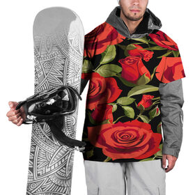 Накидка на куртку 3D с принтом Великолепные розы в Кировске, 100% полиэстер |  | flower | pattern | spring | букет | весна | паттерн | праздник | розы | цветочный | цветы