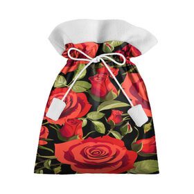 Подарочный 3D мешок с принтом Великолепные розы в Кировске, 100% полиэстер | Размер: 29*39 см | flower | pattern | spring | букет | весна | паттерн | праздник | розы | цветочный | цветы