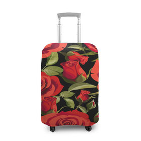 Чехол для чемодана 3D с принтом Великолепные розы в Кировске, 86% полиэфир, 14% спандекс | двустороннее нанесение принта, прорези для ручек и колес | flower | pattern | spring | букет | весна | паттерн | праздник | розы | цветочный | цветы