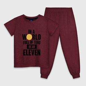 Детская пижама хлопок с принтом Be A Eleven в Кировске, 100% хлопок |  брюки и футболка прямого кроя, без карманов, на брюках мягкая резинка на поясе и по низу штанин
 | stranger things | очень странные дела