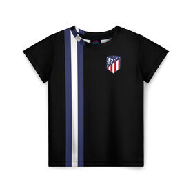 Детская футболка 3D с принтом Атлетико Мадрид в Кировске, 100% гипоаллергенный полиэфир | прямой крой, круглый вырез горловины, длина до линии бедер, чуть спущенное плечо, ткань немного тянется | атлетико мадрид | эмблема