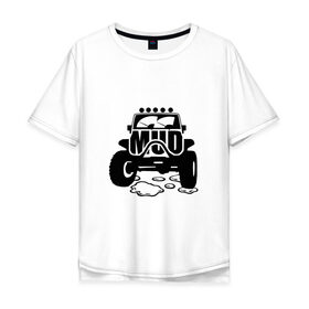 Мужская футболка хлопок Oversize с принтом Off road в Кировске, 100% хлопок | свободный крой, круглый ворот, “спинка” длиннее передней части | 4х4 | off | rooad | внедорожник