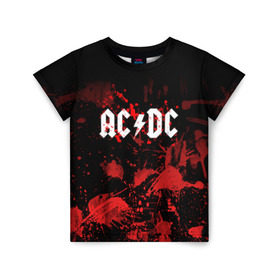 Детская футболка 3D с принтом AC/DC в Кировске, 100% гипоаллергенный полиэфир | прямой крой, круглый вырез горловины, длина до линии бедер, чуть спущенное плечо, ткань немного тянется | Тематика изображения на принте: ac dc | acdc | acdc ас дс | австралийская | ангус янг | асдс | блюз | группа | крис слэйд | метал | молния | музыка | музыканты | певцы | рок | рок н ролл | стиви янг | хард | хардрок | эксл роуз