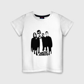 Детская футболка хлопок с принтом Группа Arctic Monkeys в Кировске, 100% хлопок | круглый вырез горловины, полуприлегающий силуэт, длина до линии бедер | 