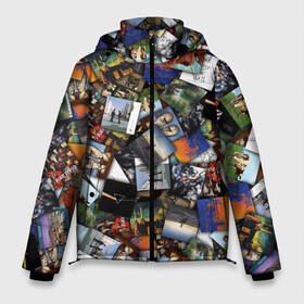 Мужская зимняя куртка 3D с принтом Pink Floyd Дискография в Кировске, верх — 100% полиэстер; подкладка — 100% полиэстер; утеплитель — 100% полиэстер | длина ниже бедра, свободный силуэт Оверсайз. Есть воротник-стойка, отстегивающийся капюшон и ветрозащитная планка. 

Боковые карманы с листочкой на кнопках и внутренний карман на молнии. | Тематика изображения на принте: animals | atom heart mother | dark side of moon | meddle | music from film more | obscured by clouds | piper at gates of dawn | saucerful of secrets | ummagumma | wall | wish you were here