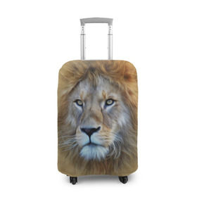 Чехол для чемодана 3D с принтом Лев в Кировске, 86% полиэфир, 14% спандекс | двустороннее нанесение принта, прорези для ручек и колес | голова | животные | кошка | лев | львица | природа | хищник
