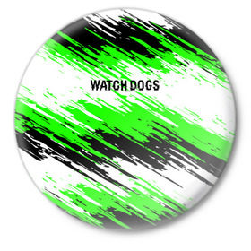 Значок с принтом Watch Dogs в Кировске,  металл | круглая форма, металлическая застежка в виде булавки | ded | dedsec | sec | watch dogs | watchdogs | дедсек | дэдсек