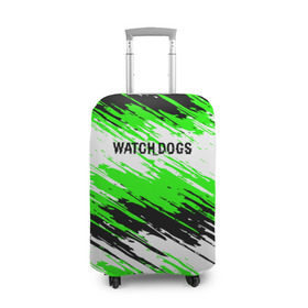 Чехол для чемодана 3D с принтом Watch Dogs в Кировске, 86% полиэфир, 14% спандекс | двустороннее нанесение принта, прорези для ручек и колес | ded | dedsec | sec | watch dogs | watchdogs | дедсек | дэдсек