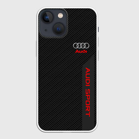 Чехол для iPhone 13 mini с принтом AUDI CARBON | АУДИ КАРБОН в Кировске,  |  | audi | auto | sport | авто | автомобиль | автомобильные | ауди | бренд | марка | машины | спорт