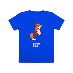Детская футболка хлопок с принтом Лиса в Кировске, 100% хлопок | круглый вырез горловины, полуприлегающий силуэт, длина до линии бедер | fox | foxy | лис | лиса | лисица | лисичка | лисы | с лисой | танцующая | фокс