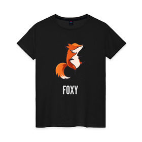Женская футболка хлопок с принтом Лиса в Кировске, 100% хлопок | прямой крой, круглый вырез горловины, длина до линии бедер, слегка спущенное плечо | fox | foxy | лис | лиса | лисица | лисичка | лисы | с лисой | танцующая | фокс
