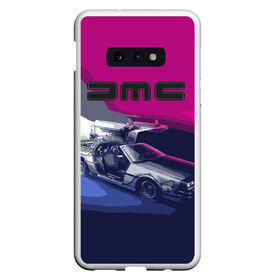 Чехол для Samsung S10E с принтом DeLorean в Кировске, Силикон | Область печати: задняя сторона чехла, без боковых панелей | back to the future | dmc | браун | делореан | делориан | дилориан | док | дэлореан | макфлай | марти | машина времени | эммет