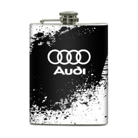 Фляга с принтом Audi abstract sport в Кировске, металлический корпус | емкость 0,22 л, размер 125 х 94 мм. Виниловая наклейка запечатывается полностью | ауди | кольца | лого | машина