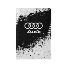 Обложка для паспорта матовая кожа с принтом Audi abstract sport в Кировске, натуральная матовая кожа | размер 19,3 х 13,7 см; прозрачные пластиковые крепления | ауди | кольца | лого | машина
