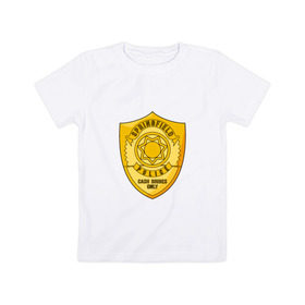 Детская футболка хлопок с принтом Полиция Спрингфилда в Кировске, 100% хлопок | круглый вырез горловины, полуприлегающий силуэт, длина до линии бедер | police | simpsons | springfield