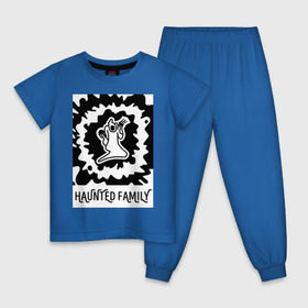 Детская пижама хлопок с принтом Haunted Family в Кировске, 100% хлопок |  брюки и футболка прямого кроя, без карманов, на брюках мягкая резинка на поясе и по низу штанин
 | Тематика изображения на принте: 