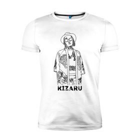 Мужская футболка премиум с принтом Kizaru в Кировске, 92% хлопок, 8% лайкра | приталенный силуэт, круглый вырез ворота, длина до линии бедра, короткий рукав | Тематика изображения на принте: 