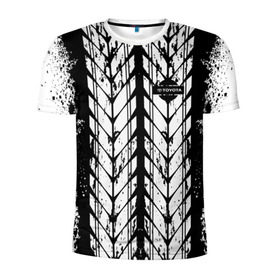 Мужская футболка 3D спортивная с принтом TOYOTA DRIVE SPORT в Кировске, 100% полиэстер с улучшенными характеристиками | приталенный силуэт, круглая горловина, широкие плечи, сужается к линии бедра | 
