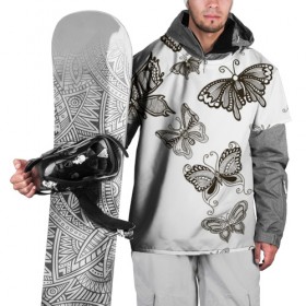 Накидка на куртку 3D с принтом Коллекция BOUDOIR в Кировске, 100% полиэстер |  | абстракция | бабочки