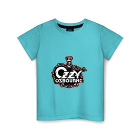 Детская футболка хлопок с принтом Ozzy Ozbourne в Кировске, 100% хлопок | круглый вырез горловины, полуприлегающий силуэт, длина до линии бедер | black sabbath | блек сабатаж | озборн | оззи | ози | осборн