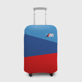Чехол для чемодана 3D с принтом BMW MOTORSPORT в Кировске, 86% полиэфир, 14% спандекс | двустороннее нанесение принта, прорези для ручек и колес | 