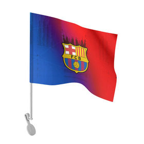 Флаг для автомобиля с принтом FC Barcelona color sport в Кировске, 100% полиэстер | Размер: 30*21 см | football | soccer | барселона
