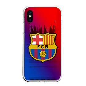 Чехол для iPhone XS Max матовый с принтом FC Barcelona color sport в Кировске, Силикон | Область печати: задняя сторона чехла, без боковых панелей | football | soccer | барселона