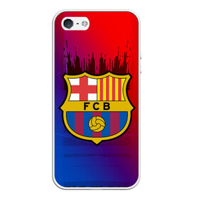 Чехол для iPhone 5/5S матовый с принтом FC Barcelona color sport в Кировске, Силикон | Область печати: задняя сторона чехла, без боковых панелей | football | soccer | барселона