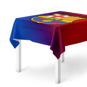 Скатерть 3D с принтом FC Barcelona color sport в Кировске, 100% полиэстер (ткань не мнется и не растягивается) | Размер: 150*150 см | Тематика изображения на принте: football | soccer | барселона