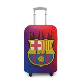 Чехол для чемодана 3D с принтом FC Barcelona color sport в Кировске, 86% полиэфир, 14% спандекс | двустороннее нанесение принта, прорези для ручек и колес | football | soccer | барселона