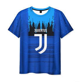 Мужская футболка 3D с принтом FC Juventus color abstract в Кировске, 100% полиэфир | прямой крой, круглый вырез горловины, длина до линии бедер | 