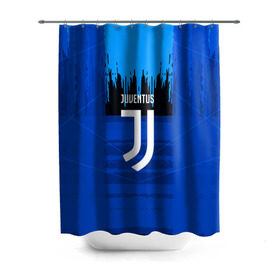 Штора 3D для ванной с принтом FC Juventus color abstract в Кировске, 100% полиэстер | плотность материала — 100 г/м2. Стандартный размер — 146 см х 180 см. По верхнему краю — пластиковые люверсы для креплений. В комплекте 10 пластиковых колец | 