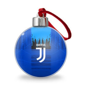 Ёлочный шар с принтом FC Juventus color abstract в Кировске, Пластик | Диаметр: 77 мм | 