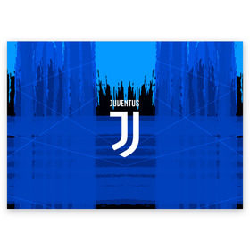 Поздравительная открытка с принтом FC Juventus color abstract в Кировске, 100% бумага | плотность бумаги 280 г/м2, матовая, на обратной стороне линовка и место для марки
 | 