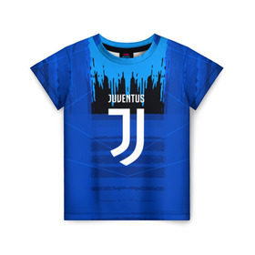 Детская футболка 3D с принтом FC Juventus color abstract в Кировске, 100% гипоаллергенный полиэфир | прямой крой, круглый вырез горловины, длина до линии бедер, чуть спущенное плечо, ткань немного тянется | 