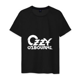 Мужская футболка хлопок с принтом Ozzy Ozbourne в Кировске, 100% хлопок | прямой крой, круглый вырез горловины, длина до линии бедер, слегка спущенное плечо. | 