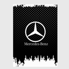 Скетчбук с принтом Mercedes-Benz в Кировске, 100% бумага
 | 48 листов, плотность листов — 100 г/м2, плотность картонной обложки — 250 г/м2. Листы скреплены сверху удобной пружинной спиралью | auto | automobile | car | machine | mercedes | motor | motor car | sport car | автомашина | бренд | легковой автомобиль | марка | спортивный автомобиль | тачка